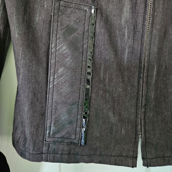 TRIBAL Black Denim Stretch Jacket - Picture 4 of 10